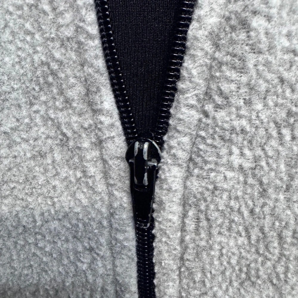 Speedo Fleece Jacket Women L Gray Full‎ Zip Mock Neck